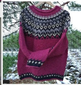 Color-matched pullover knit sweater