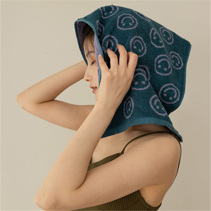 Color-matching comfortable fabric face towel and facial wash towel