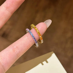 Diamond ring copper plated white gold