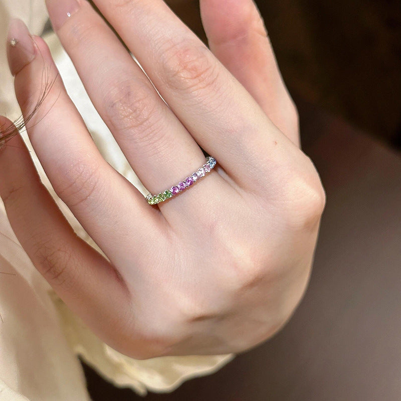 Color Rhinestone Ring