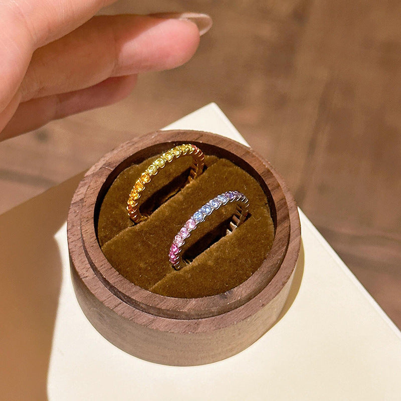 Color Rhinestone Ring