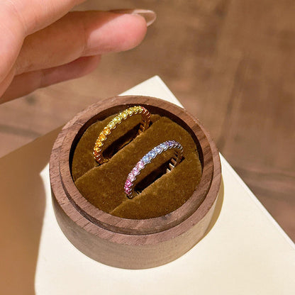Color Rhinestone Ring