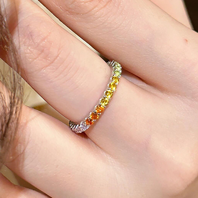 Color Rhinestone Ring