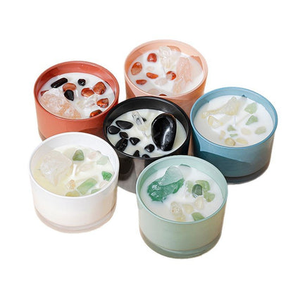 Colored Glass Soy Wax Aromatherapy Candle