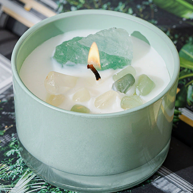 Colored Glass Soy Wax Aromatherapy Candle
