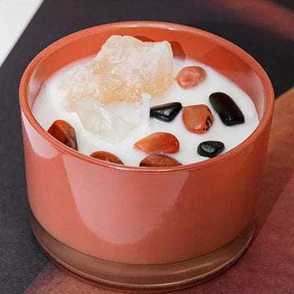 Colored Glass Soy Wax Aromatherapy Candle