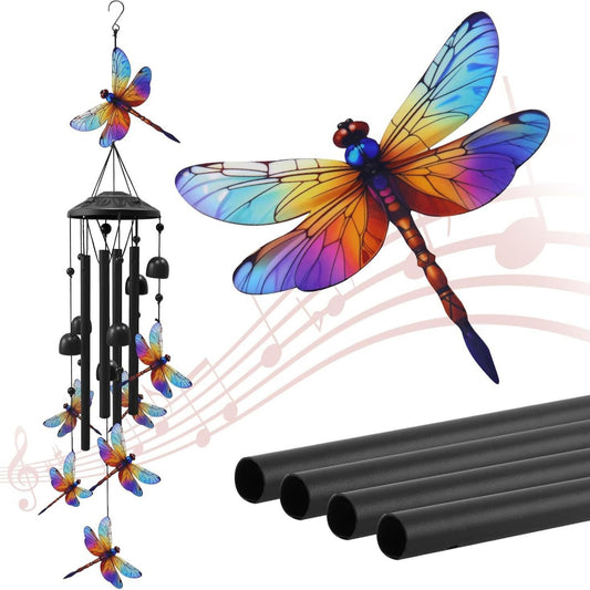 Colorful Animal-Themed Metal Wind Chimes with Painted