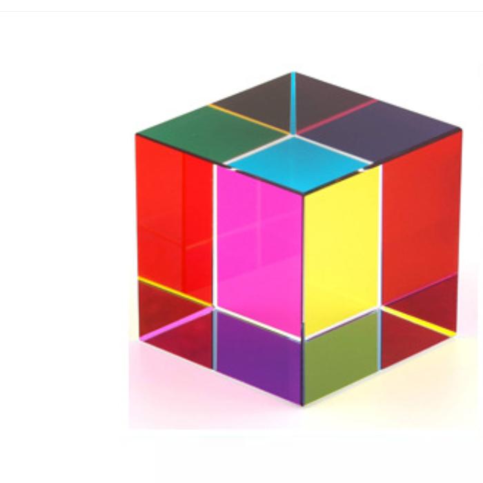 Colorful Cube Multicolored Crystal Stone Pyramid Toy