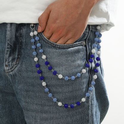 Colorful Diamond Ball Pants Chain
