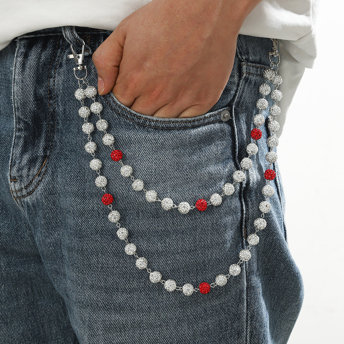 Colorful Diamond Ball Pants Chain