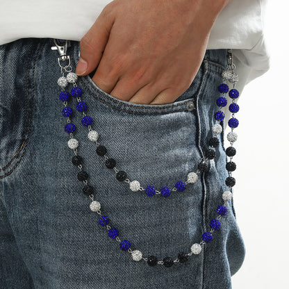 Colorful Diamond Ball Pants Chain