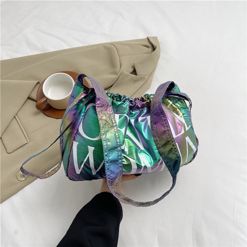 Colorful dumpling bag, casual hand-held cloth bag
