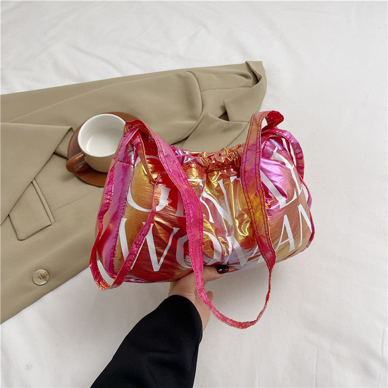 Colorful dumpling bag, casual hand-held cloth bag