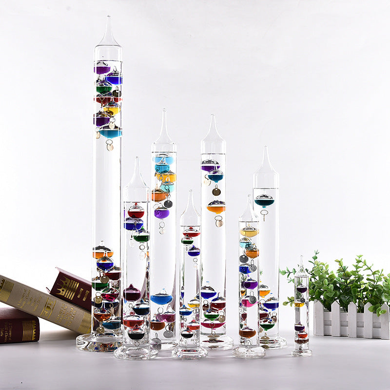 Colorful Floating Glass Galileo Thermometer