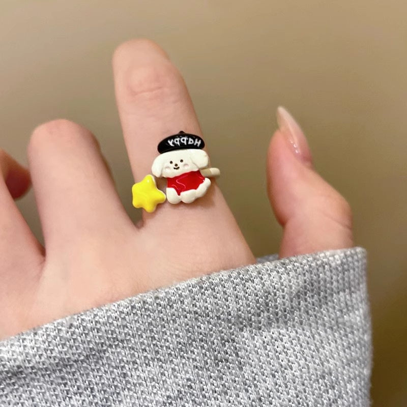 Colorful flower ring
