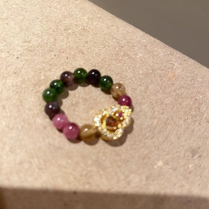 Colorful flower ring