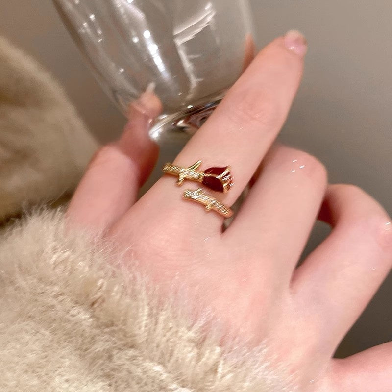 Colorful flower ring