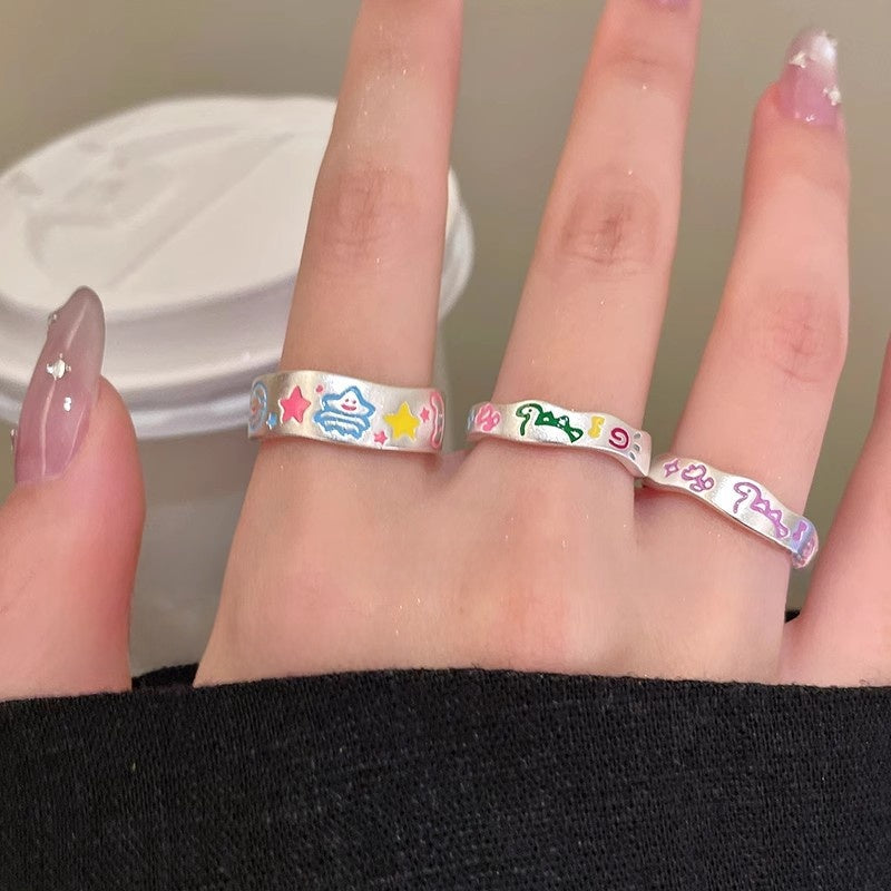 Colorful flower ring