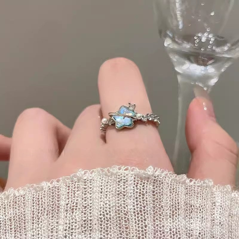 Colorful flower ring