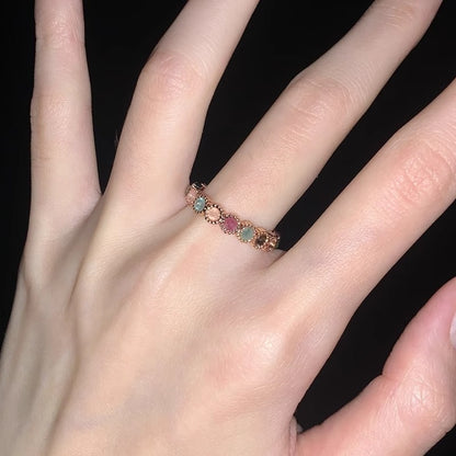 Colorful flower ring
