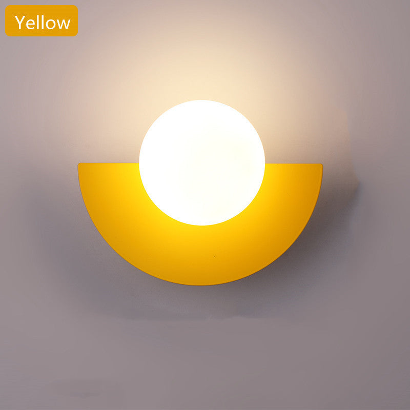 Colorful glass wall lamp