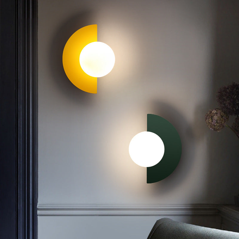 Colorful glass wall lamp