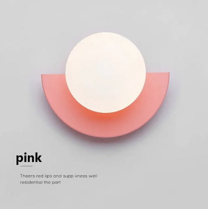 Colorful glass wall lamp