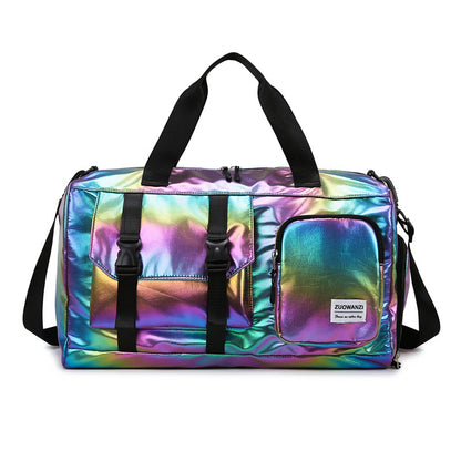Colorful glittering large-capacity fitness bag