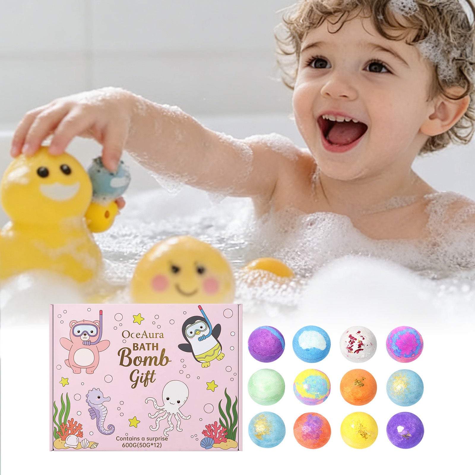 Colorful Gradient Foaming Bath Balls