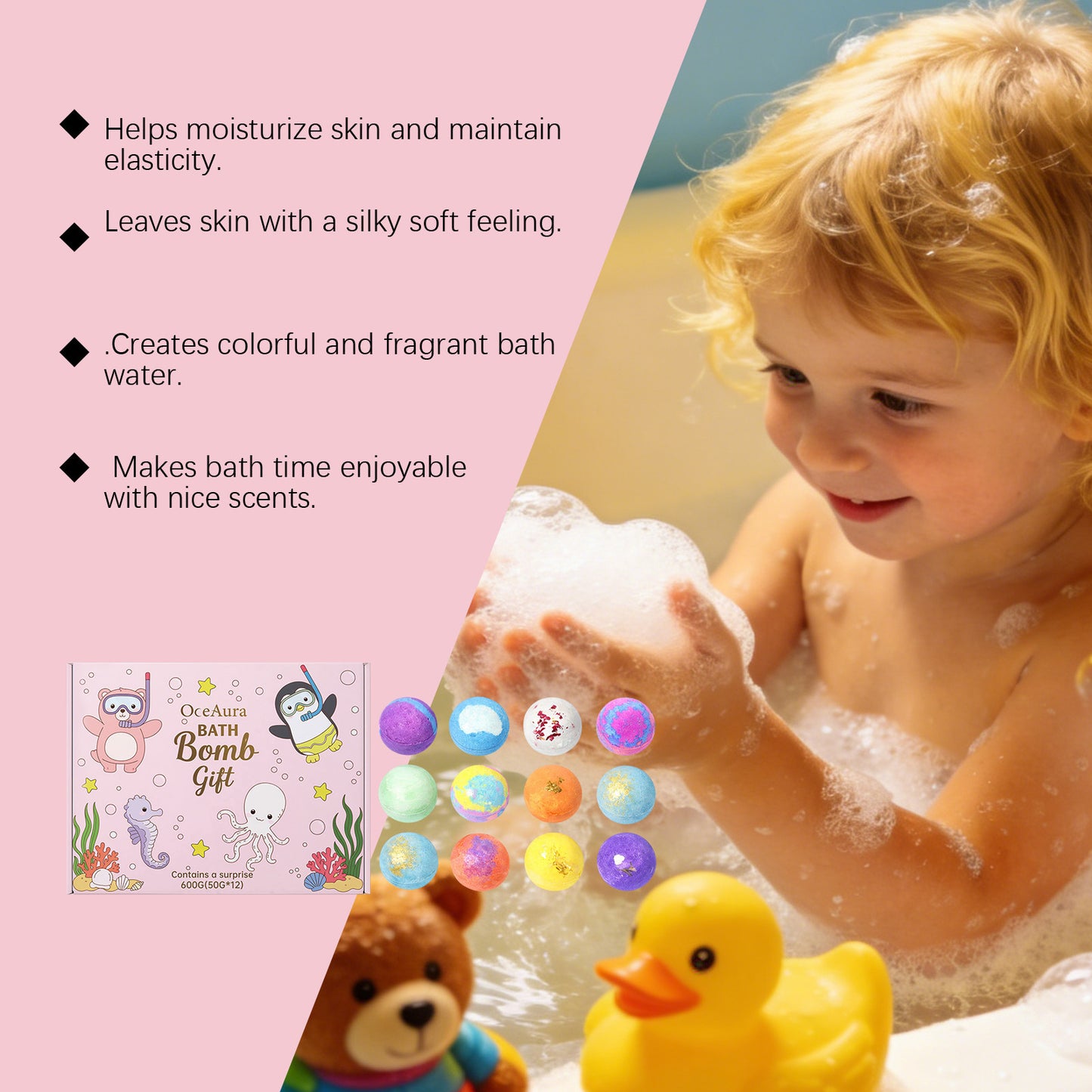 Colorful Gradient Foaming Bath Balls