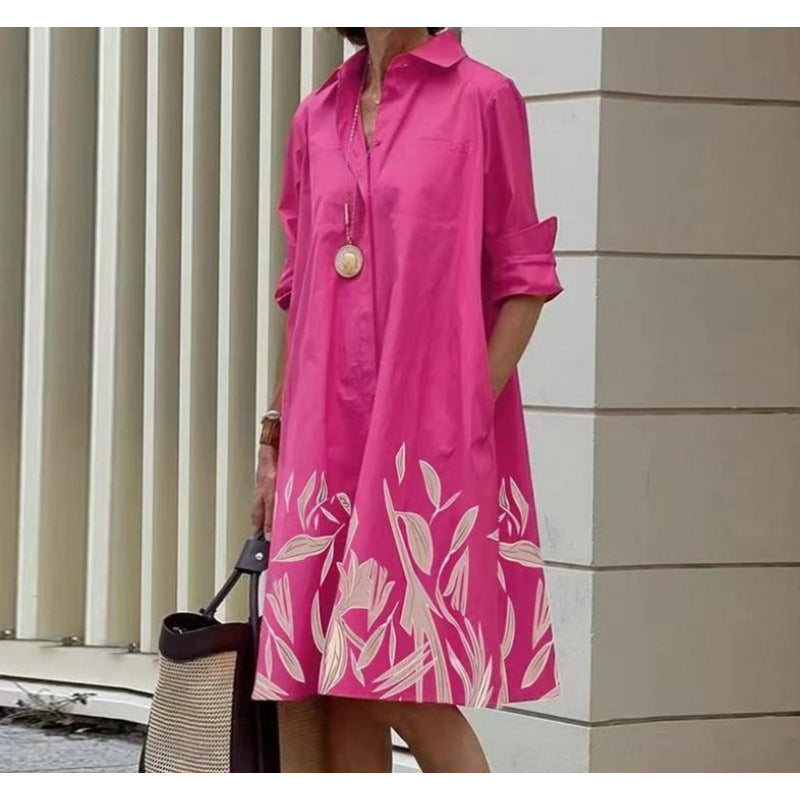 Colorful Gradient Shirt Dress