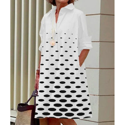Colorful Gradient Shirt Dress
