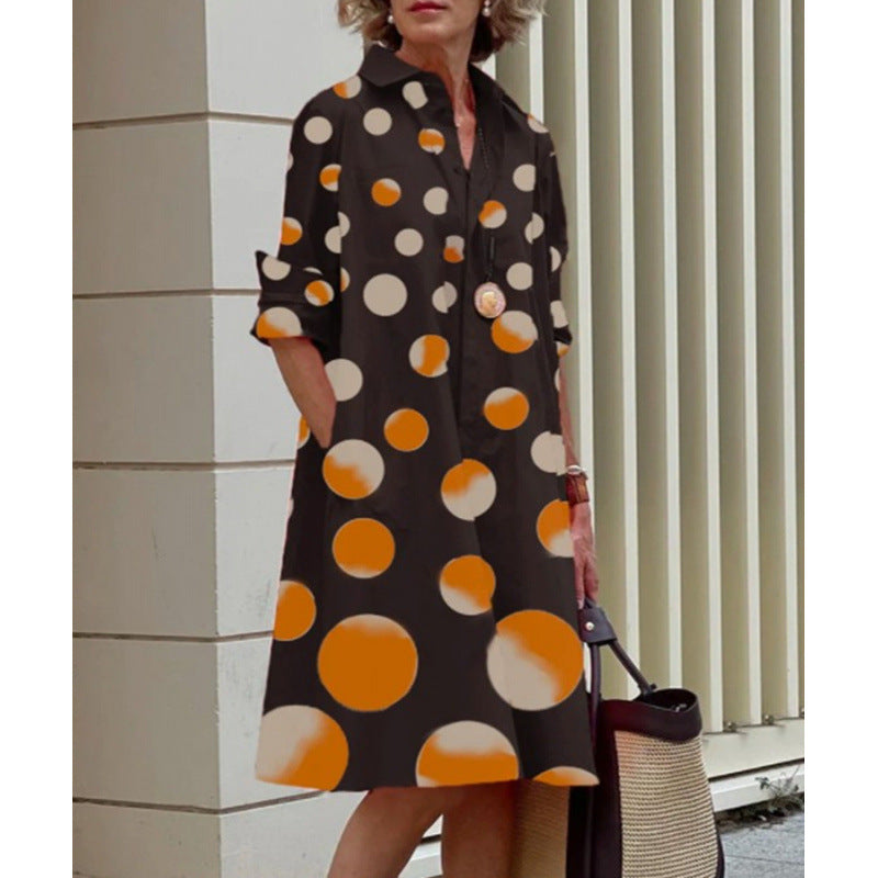 Colorful Gradient Shirt Dress