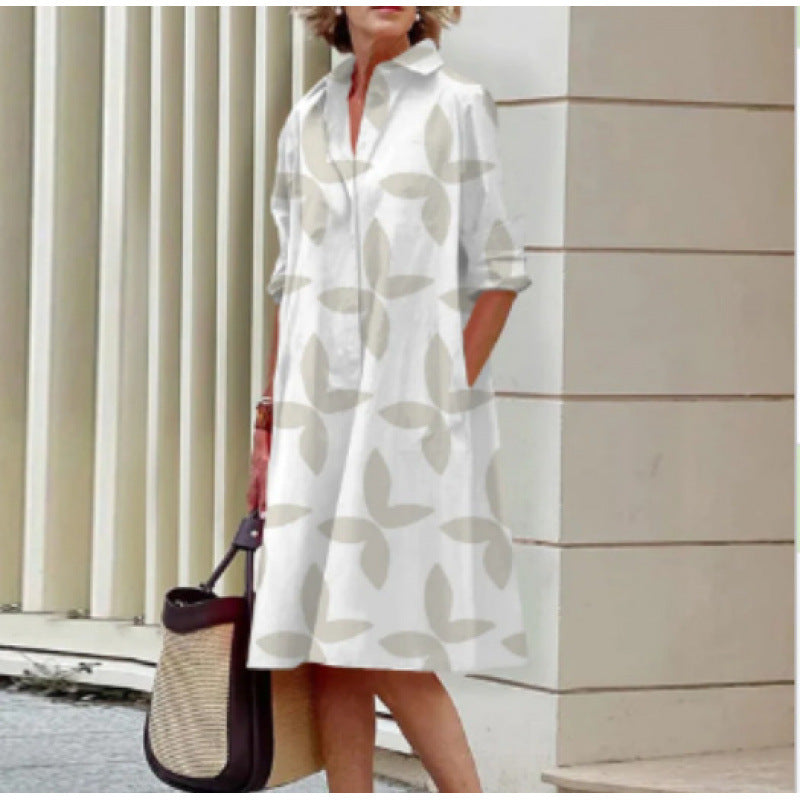 Colorful Gradient Shirt Dress