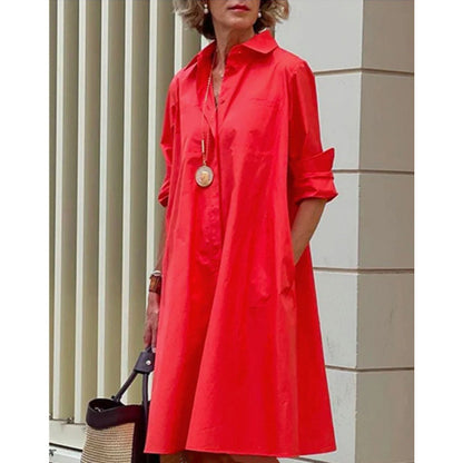 Colorful Gradient Shirt Dress