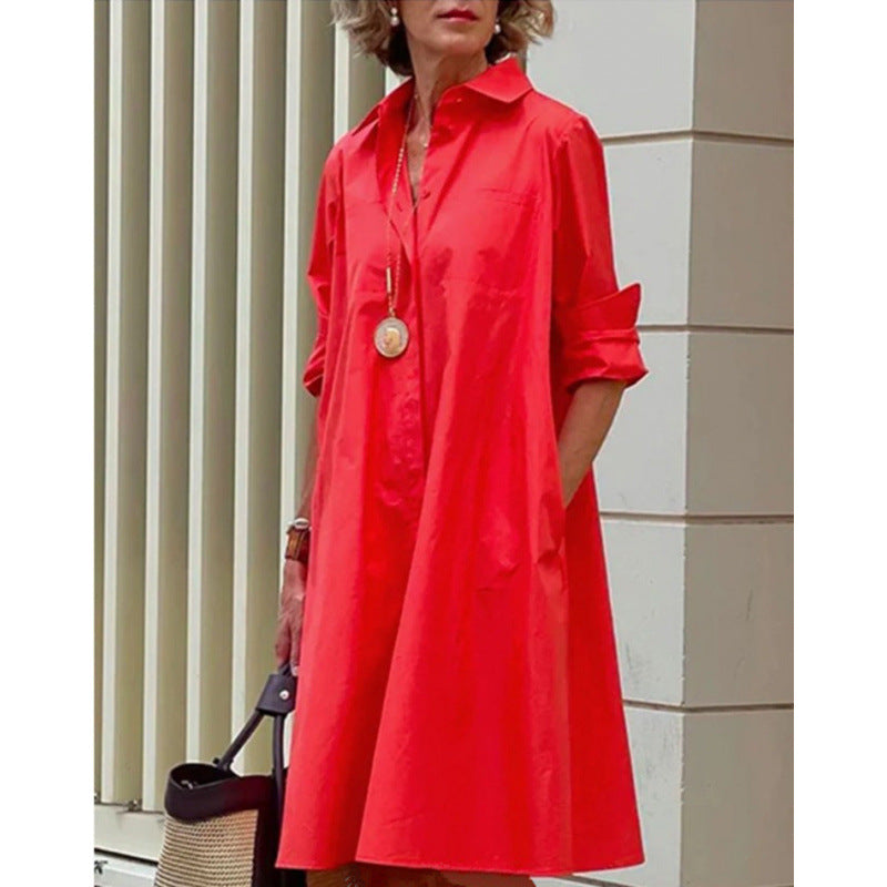 Colorful Gradient Shirt Dress