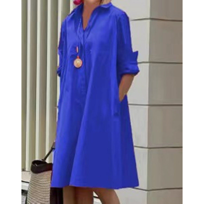Colorful Gradient Shirt Dress