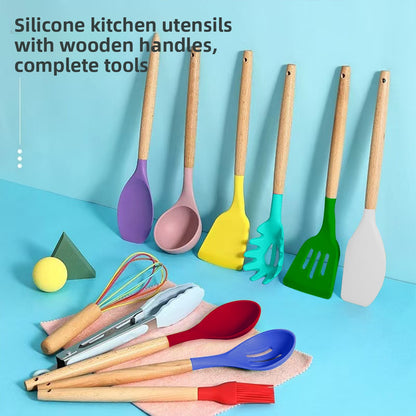 Colorful kitchen utensils