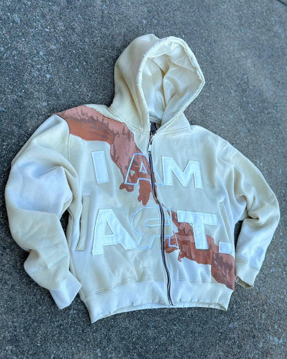 Colorful Letter Print Hooded Sweatshirts