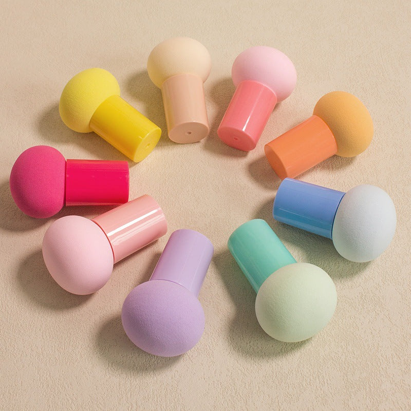 Colorful Mushroom-Shaped Cushioned Powder Puff
