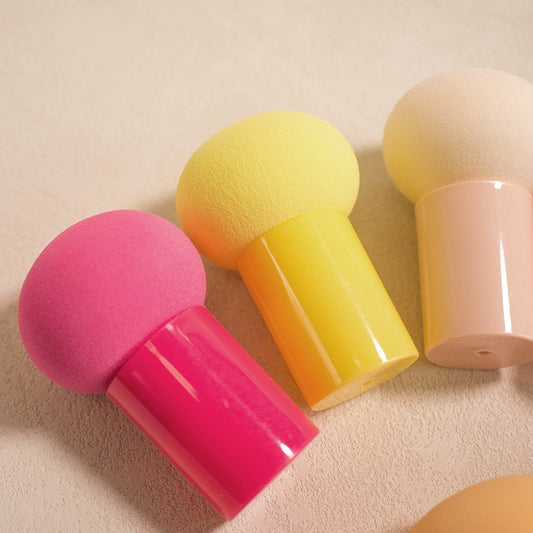Colorful Mushroom-Shaped Cushioned Powder Puff