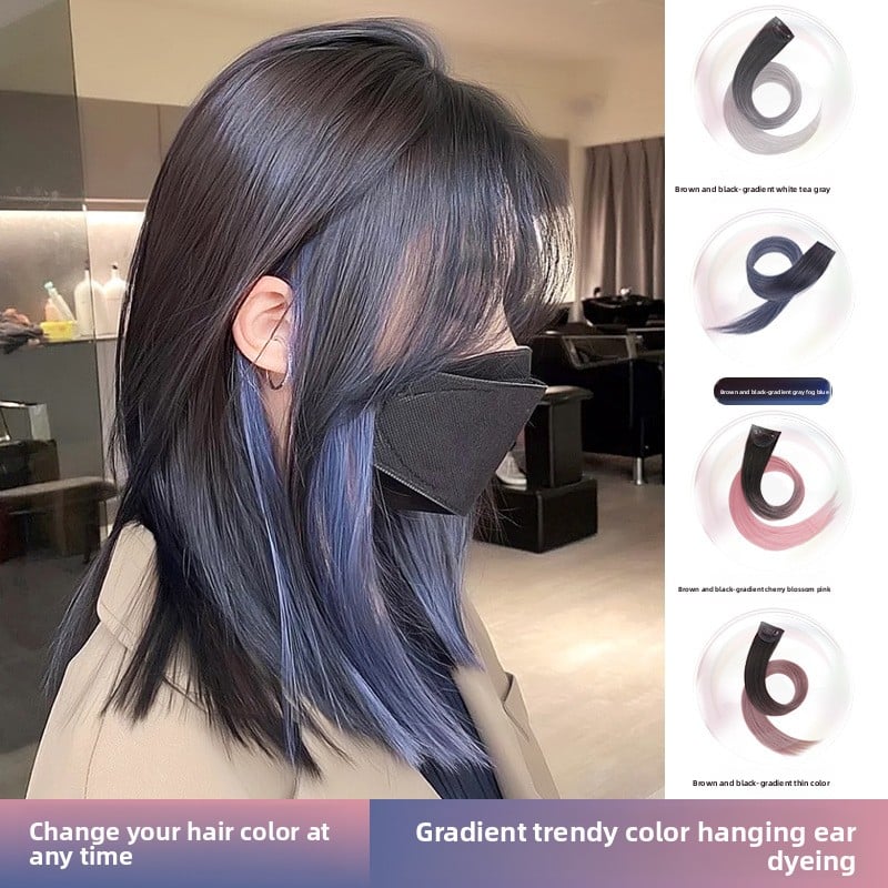 Colorful one-piece wig pieces