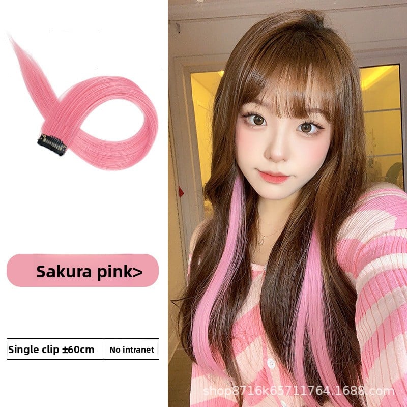 Colorful one-piece wig pieces