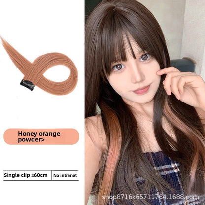 Colorful one-piece wig pieces