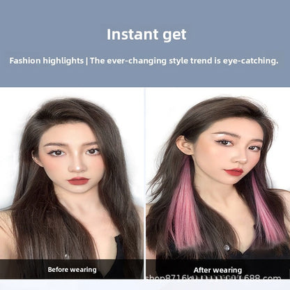 Colorful one-piece wig pieces