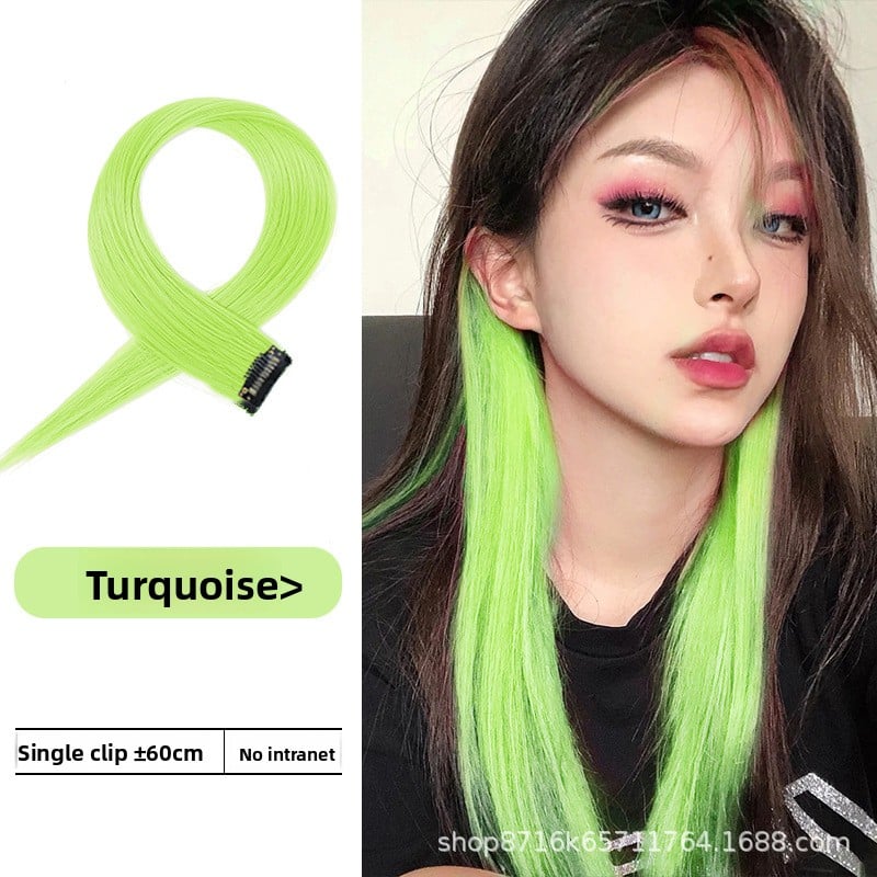 Colorful one-piece wig pieces