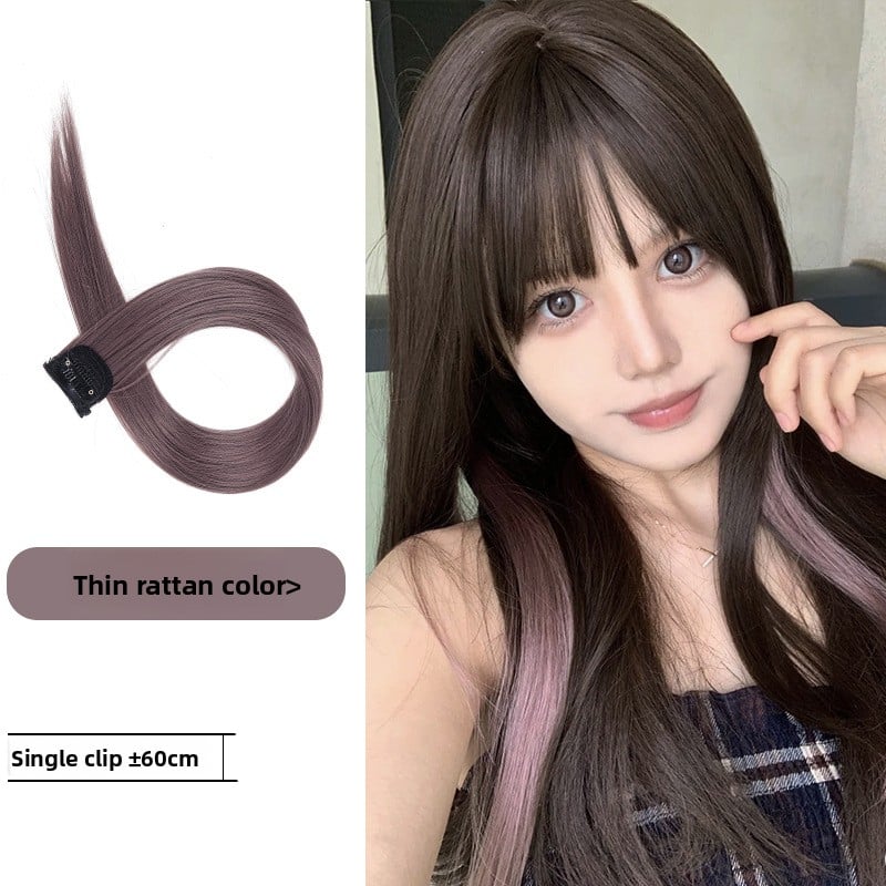 Colorful one-piece wig pieces