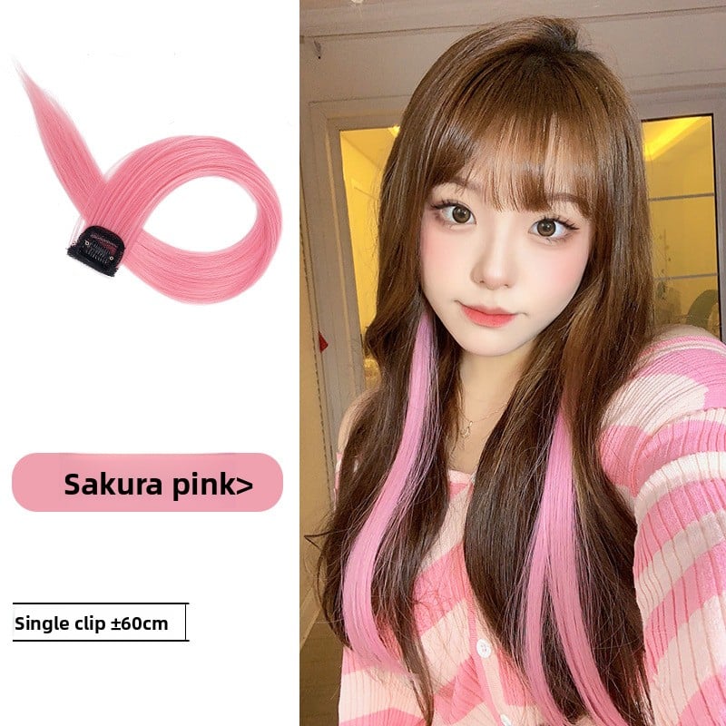 Colorful one-piece wig pieces