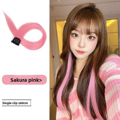Colorful one-piece wig pieces