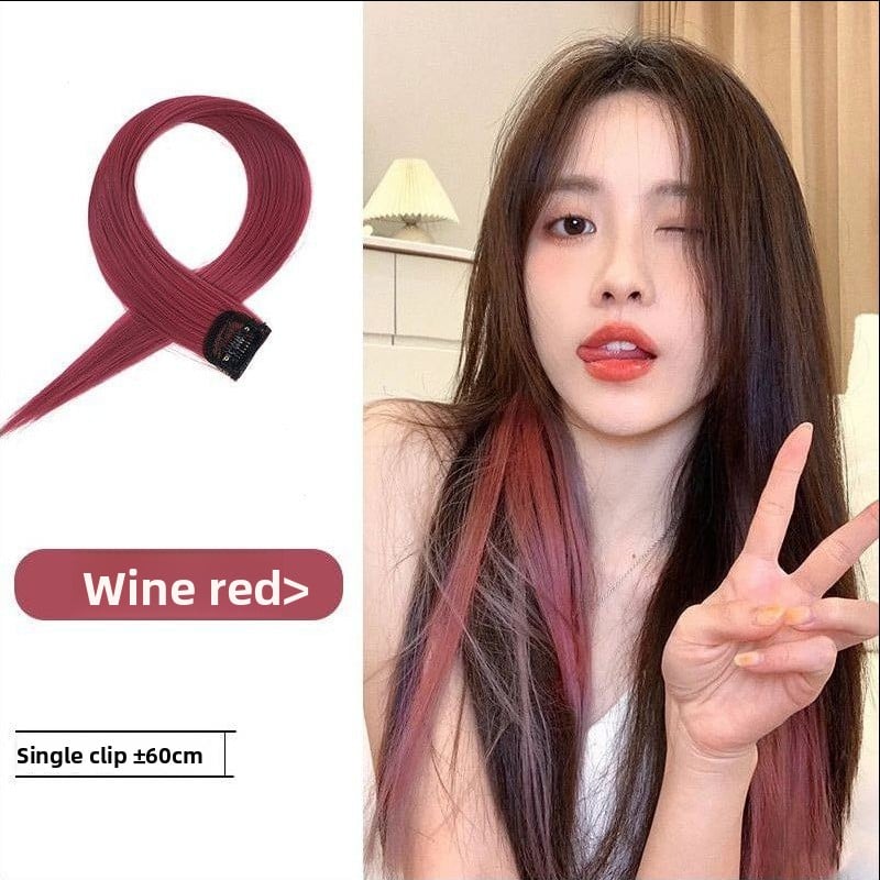 Colorful one-piece wig pieces